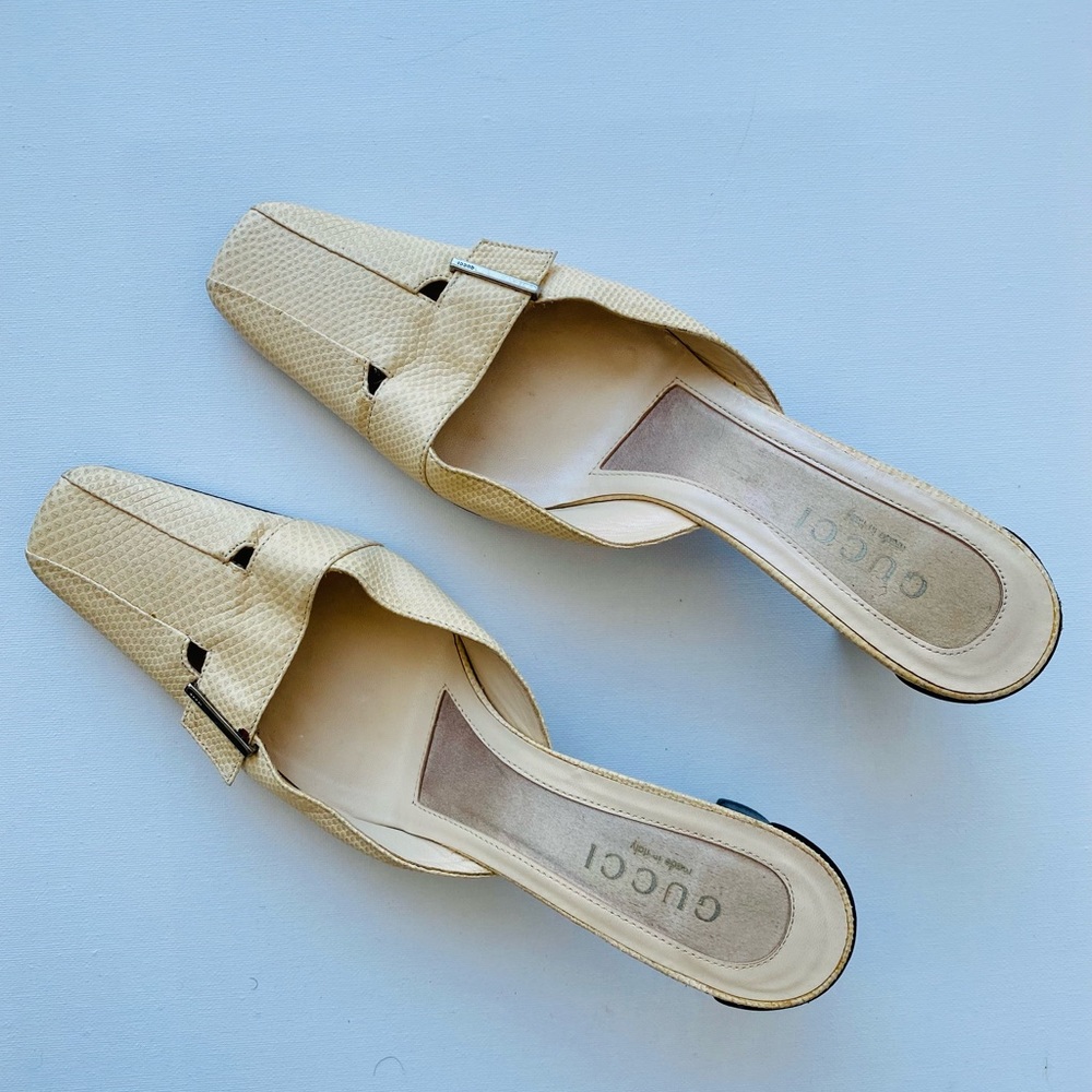 GUCCI Cream Mules